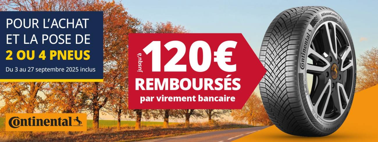 Pneus continental septembre